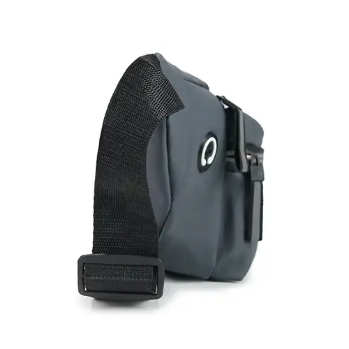 Modern Multi-Compartment Waist Bag with Earphone Port and Adjustable Strap